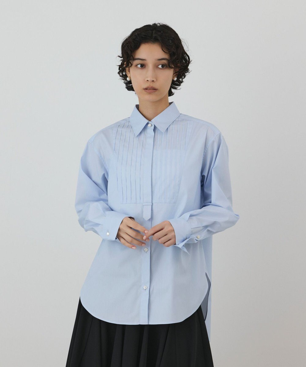 GRACE CONTINENTAL ピンタックドレスシャツ 