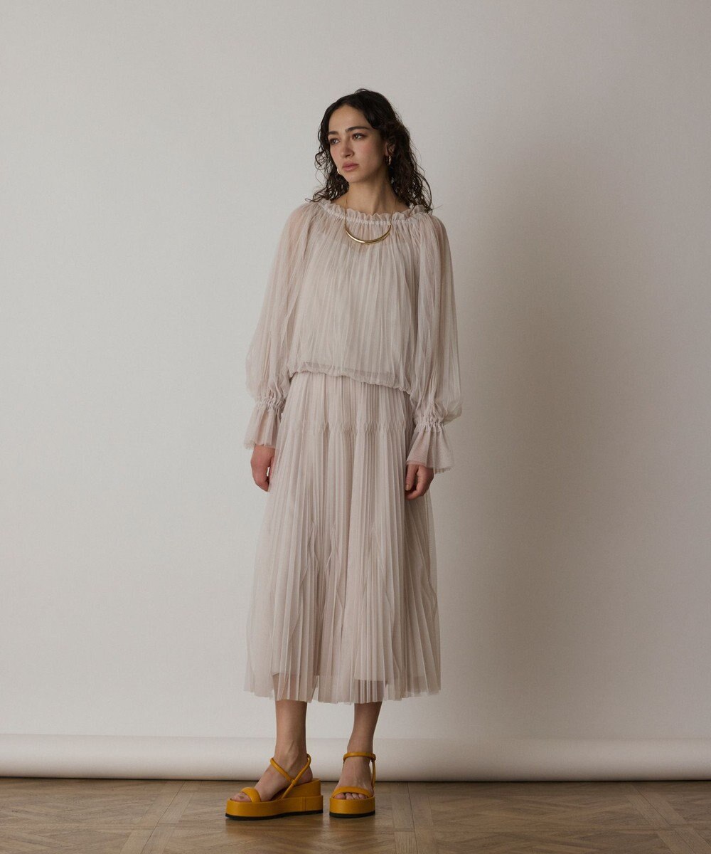 GRACE CONTINENTAL チュールプリーツトップ