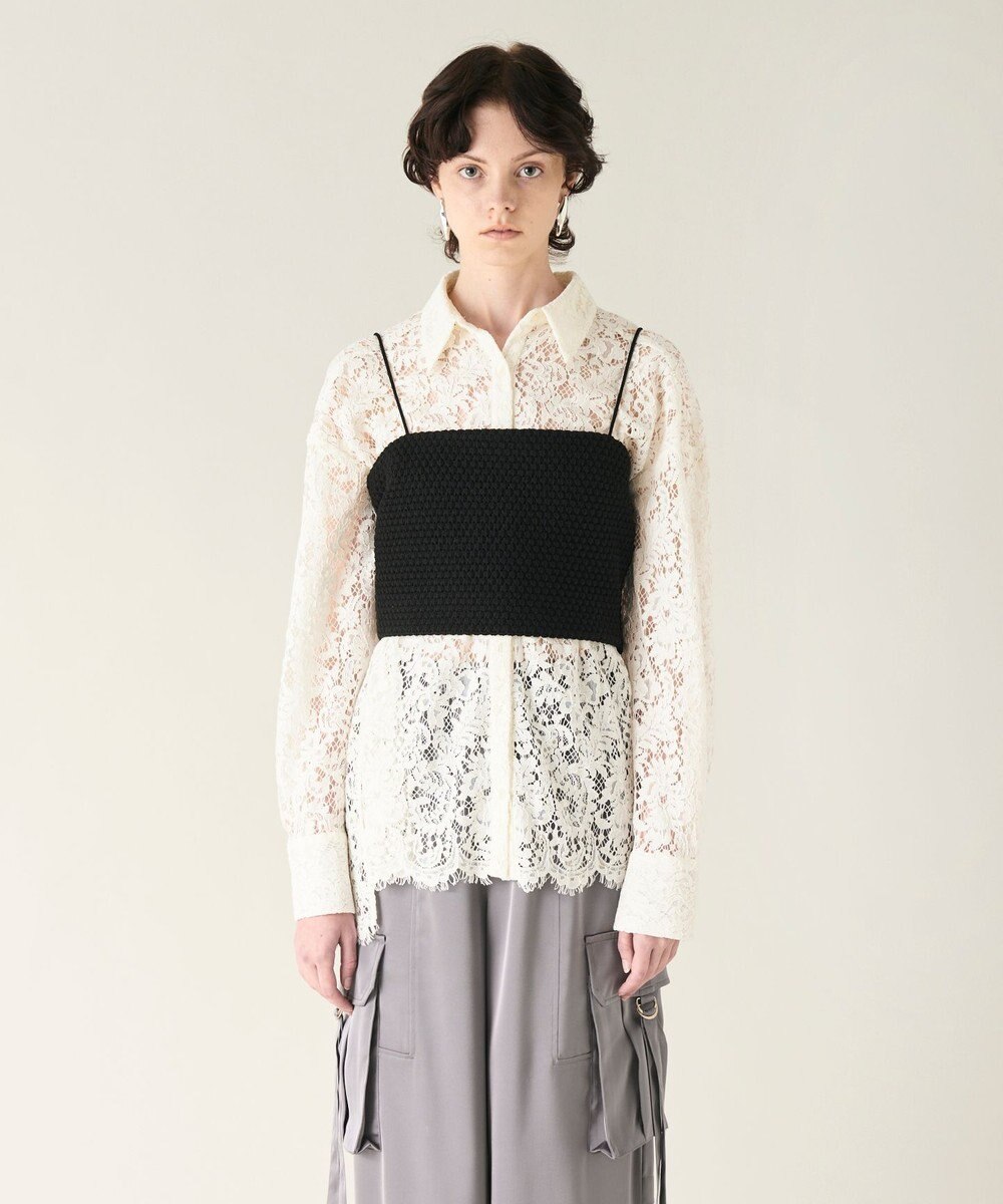 GRACE CONTINENTAL コードレースオーバーシャツ