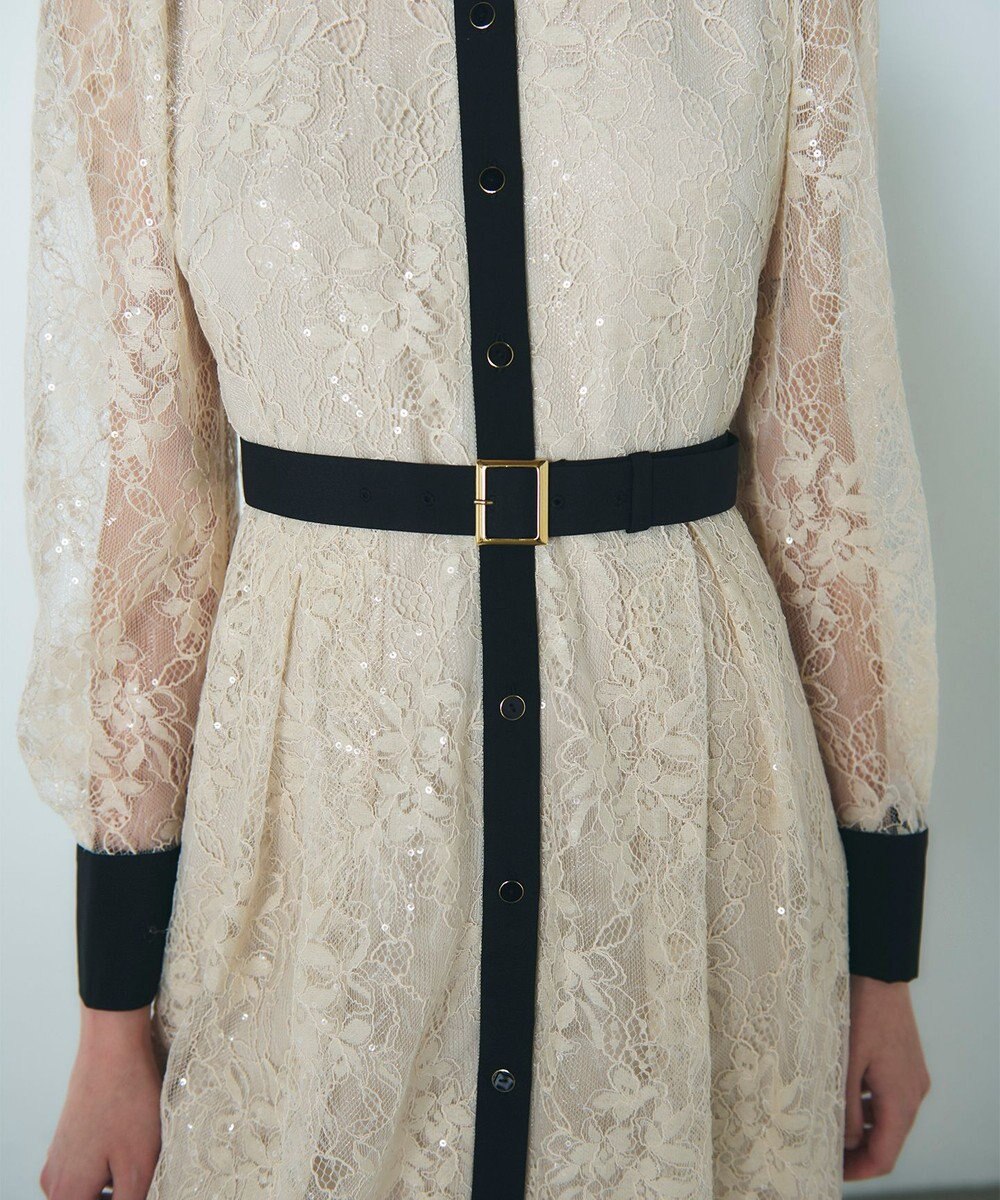 GRACE CONTINENTAL レーススパンコールワンピース 