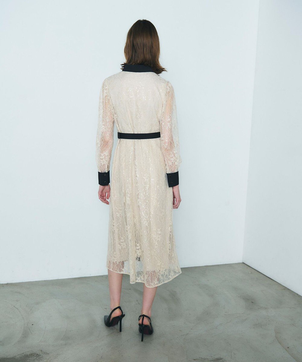 GRACE CONTINENTAL レーススパンコールワンピース 