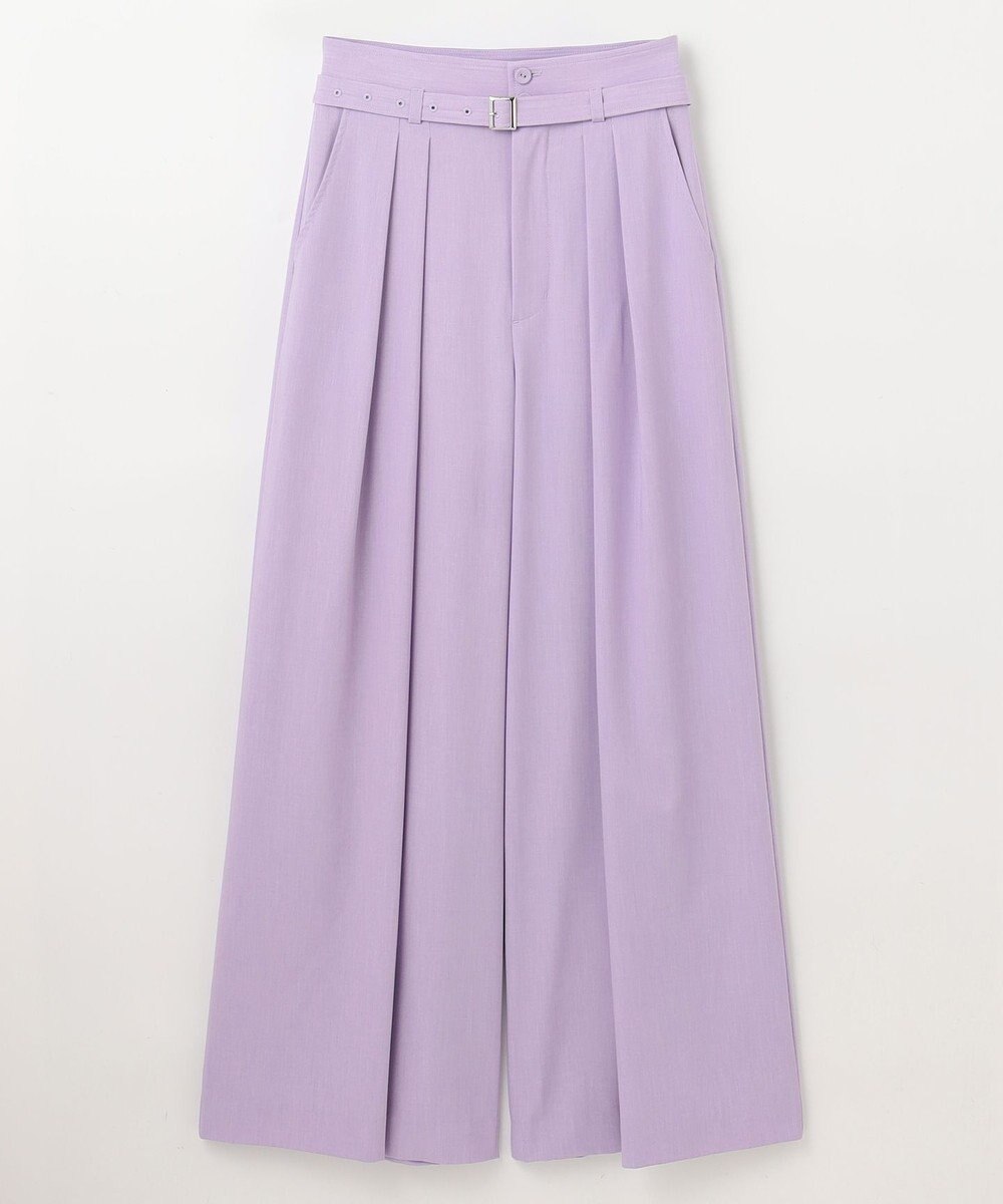 GRACE CONTINENTAL ツータックベルトワイドパンツ 