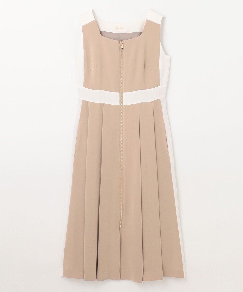 GRACE CONTINENTAL ラインバイカラードレス 