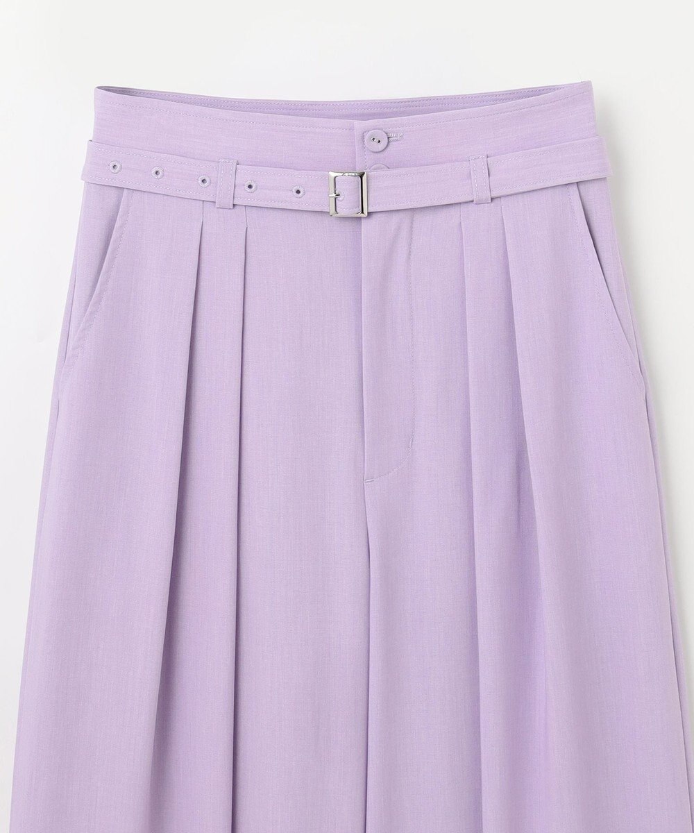 GRACE CONTINENTAL ツータックベルトワイドパンツ 