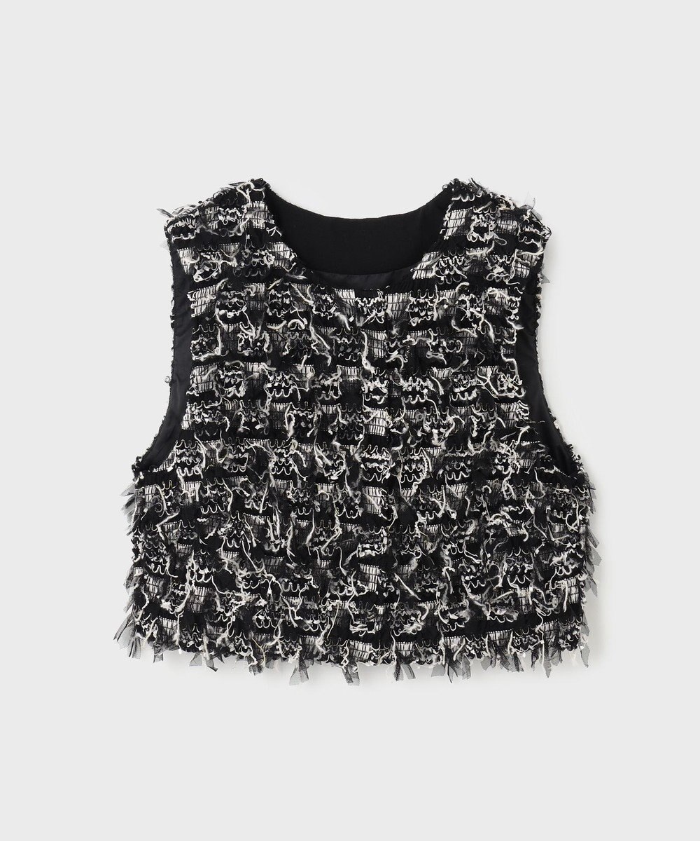 GRACE CONTINENTAL コンパクトフリンジベスト 