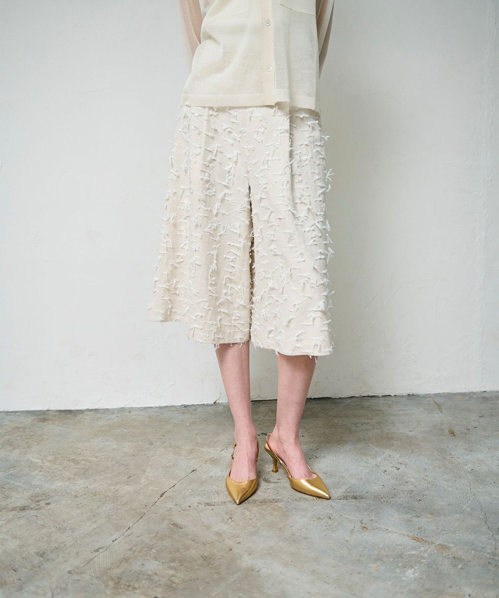 GRACE CONTINENTAL リボンヤーンフレアパンツ