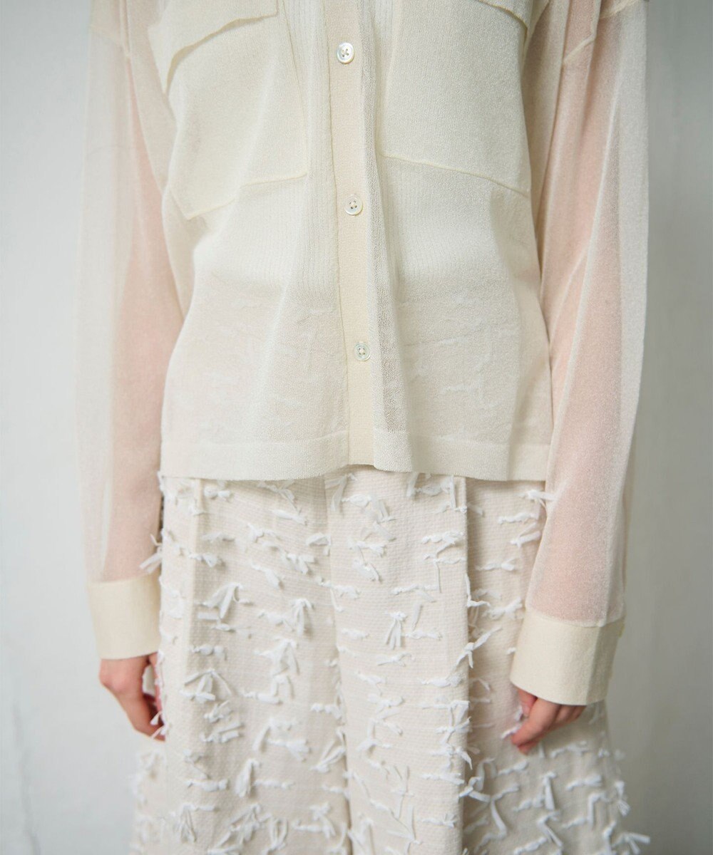 GRACE CONTINENTAL リボンヤーンフレアパンツ