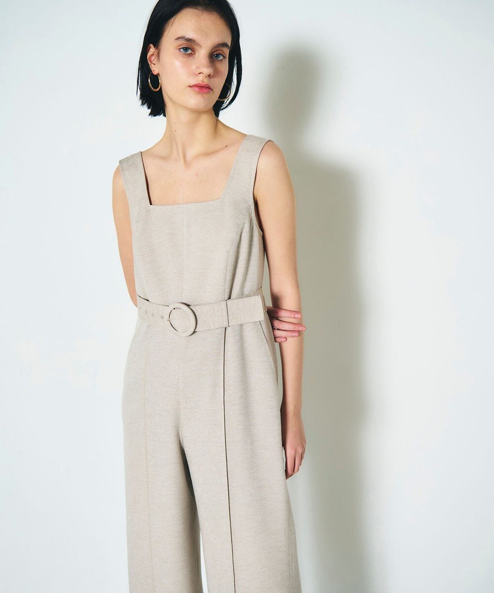 GRACE CONTINENTAL 麻調ベルトサロペット