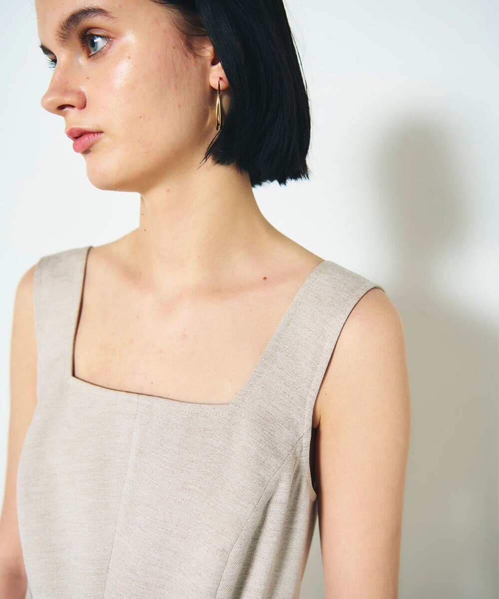 GRACE CONTINENTAL 麻調ベルトサロペット 