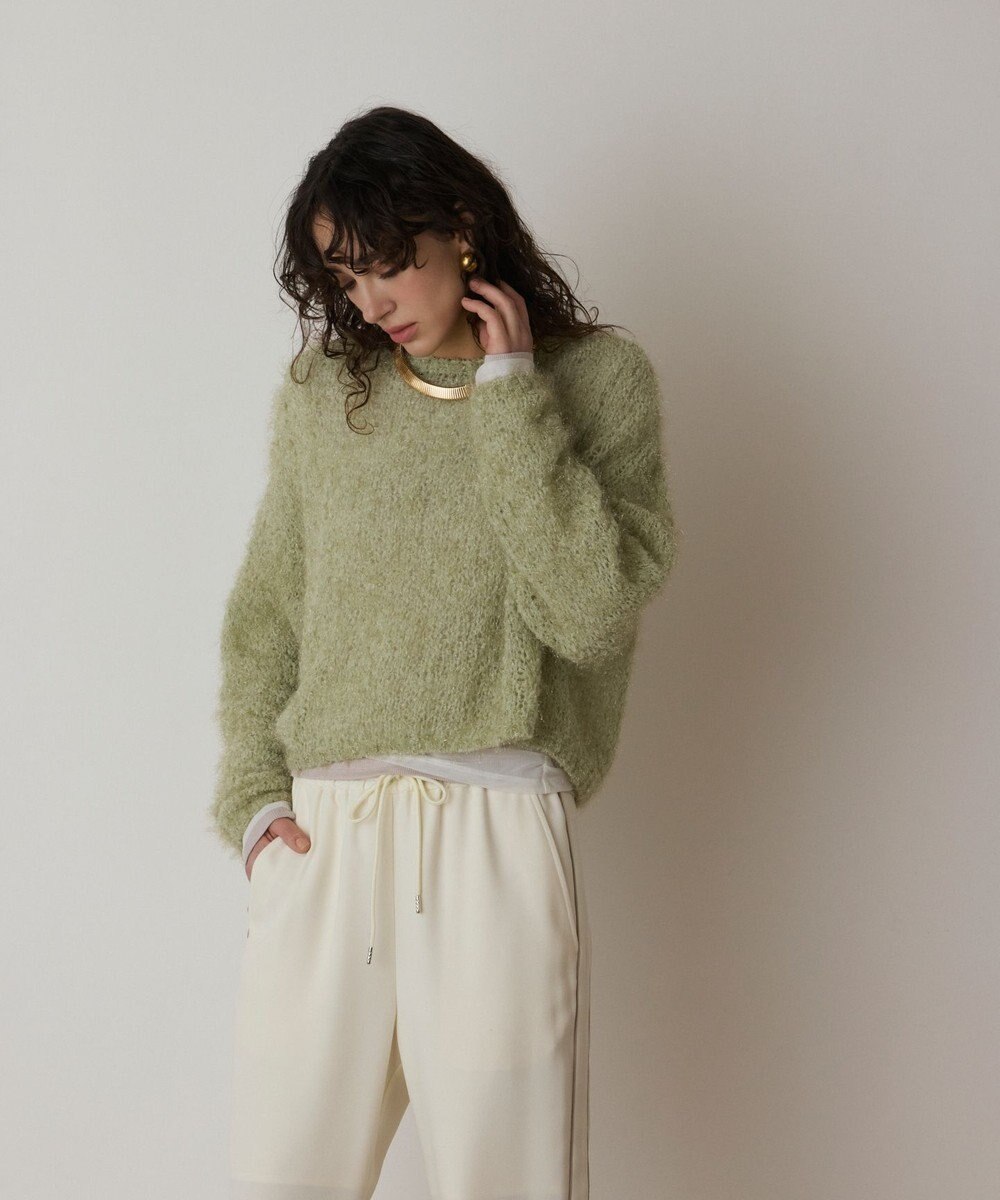 GRACE CONTINENTAL フィルムヤーンニットトップ