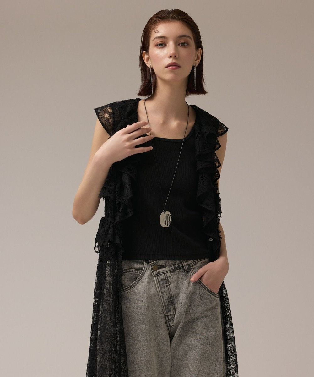 GRACE CONTINENTAL フリルカラーレースワンピース