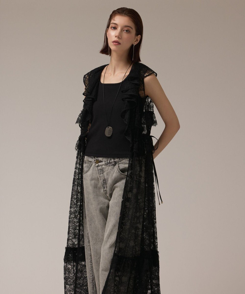 GRACE CONTINENTAL フリルカラーレースワンピース 