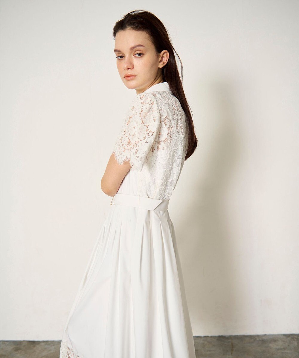 GRACE CONTINENTAL レースコンビタフタワンピース 