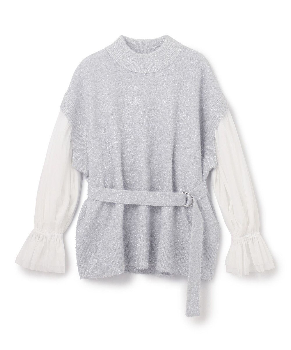 GRACE CONTINENTAL フェザーニットコンビトップ