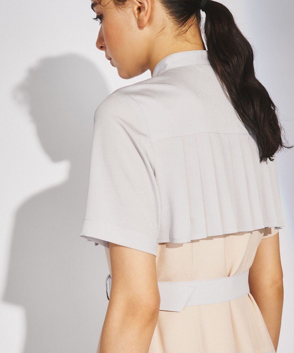 GRACE CONTINENTAL プリーツ配色ワンピース 