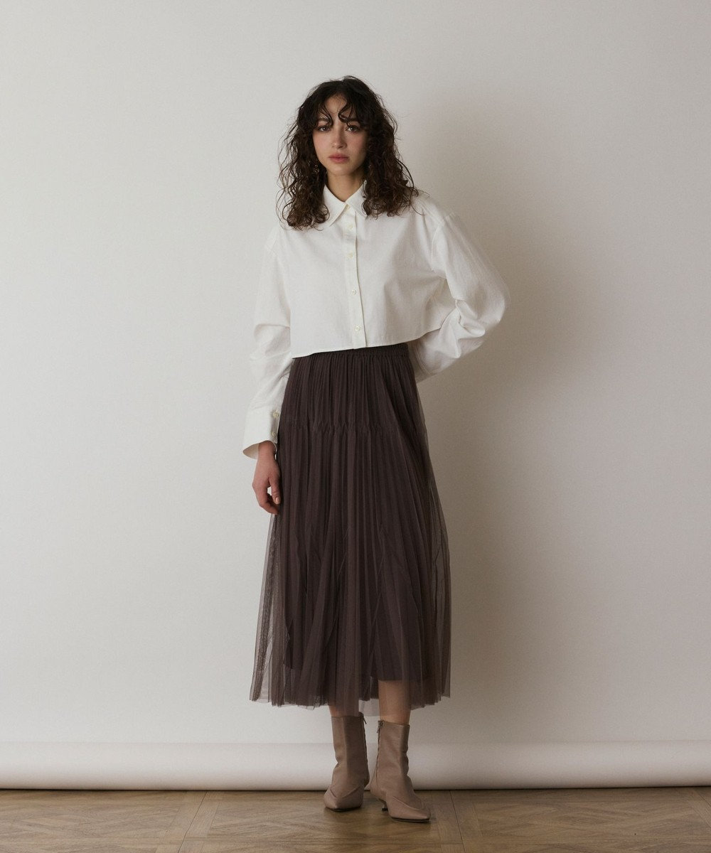 GRACE CONTINENTAL タックスリーブデニムシャツ