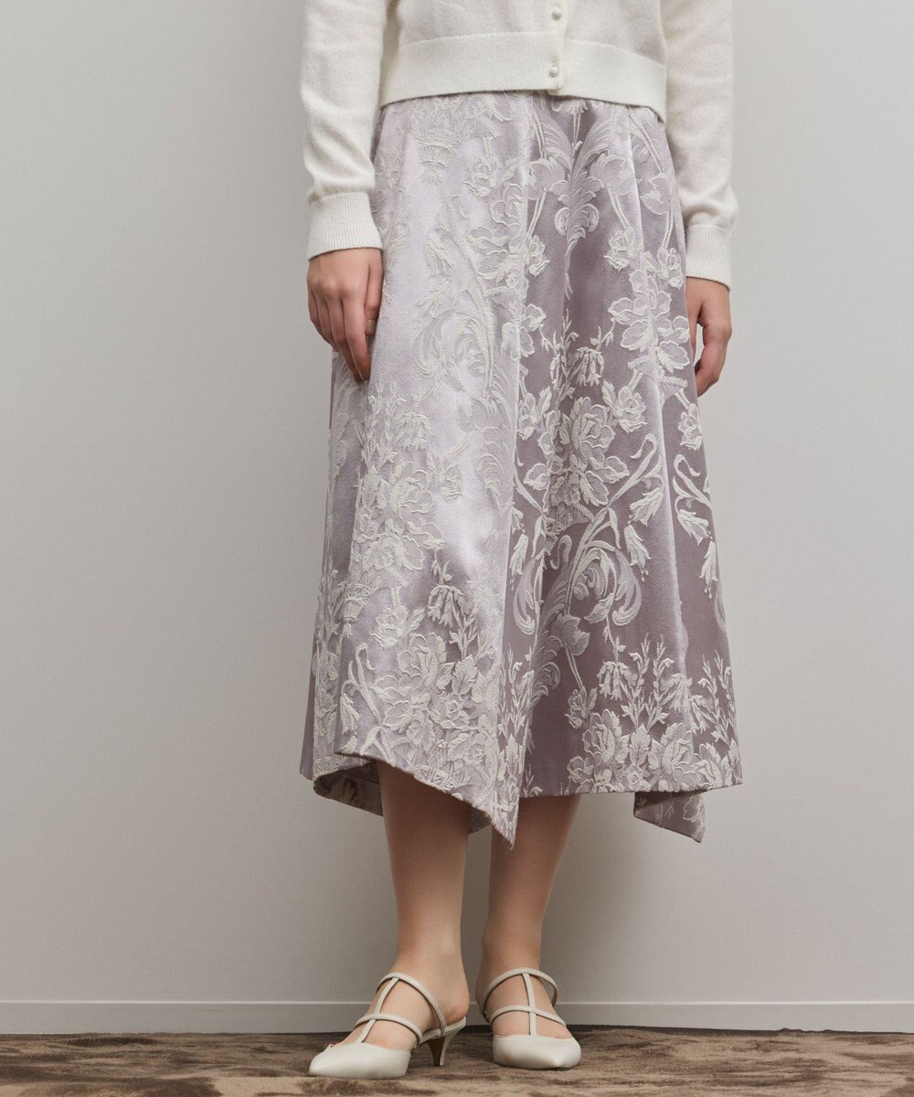 GRACE CONTINENTAL オーナメントジャガードハンカチヘムスカート 