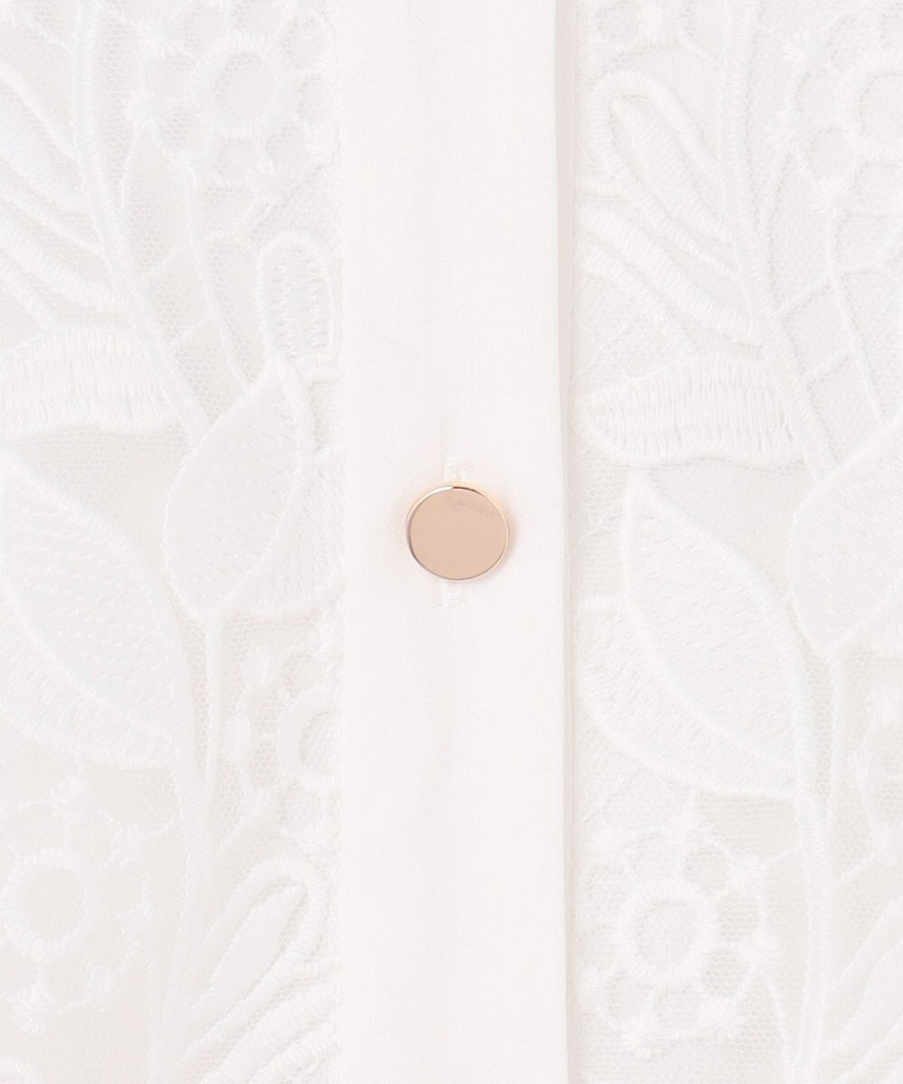 GRACE CONTINENTAL ストライプフラワー刺繍ワンピース 