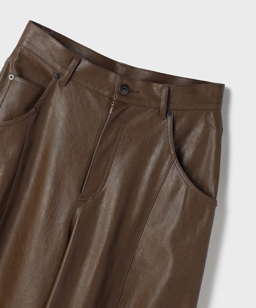 GRACE CONTINENTAL カーブフェイクレザーパンツ 