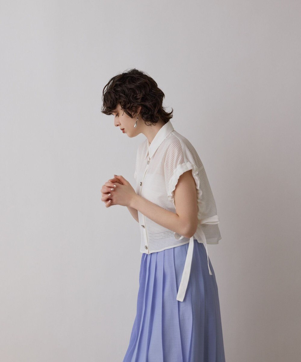 GRACE CONTINENTAL メッシュポンチョシャツ