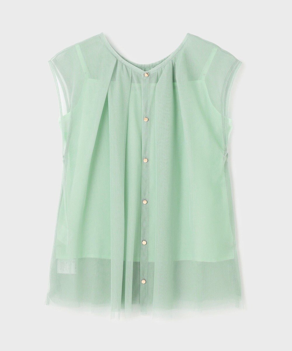 GRACE CONTINENTAL チュールタックノースリーブ 