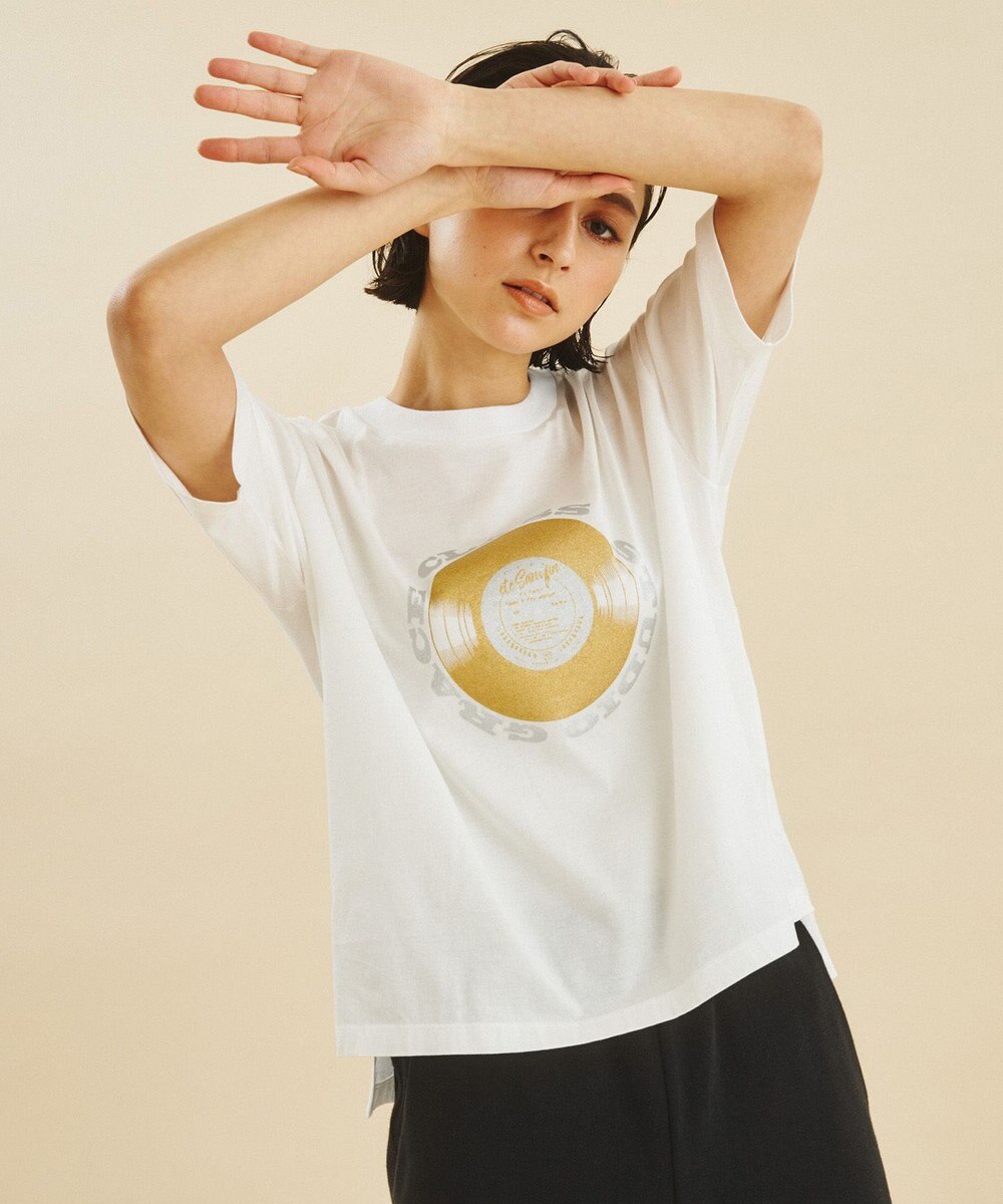 GRACE CONTINENTAL レコードプリントTシャツ