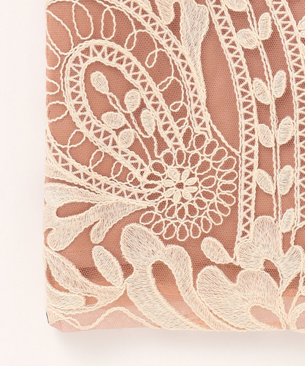 GRACE CONTINENTAL オーガン袖コード刺繍ドレス