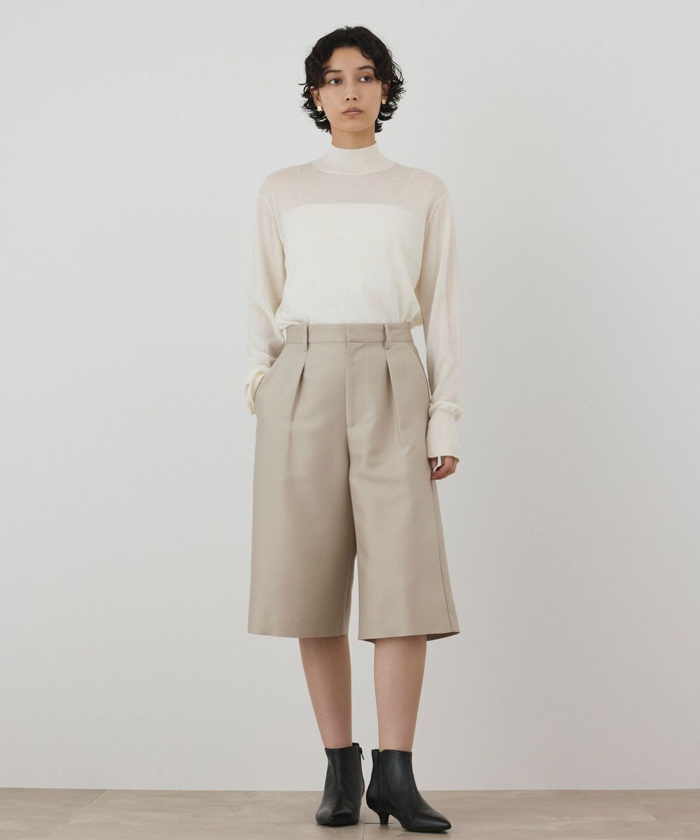 GRACE CONTINENTAL ウールシルクハーフパンツ 