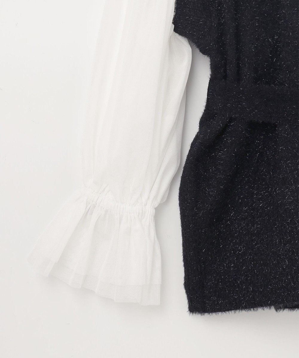 GRACE CONTINENTAL フェザーニットコンビトップ