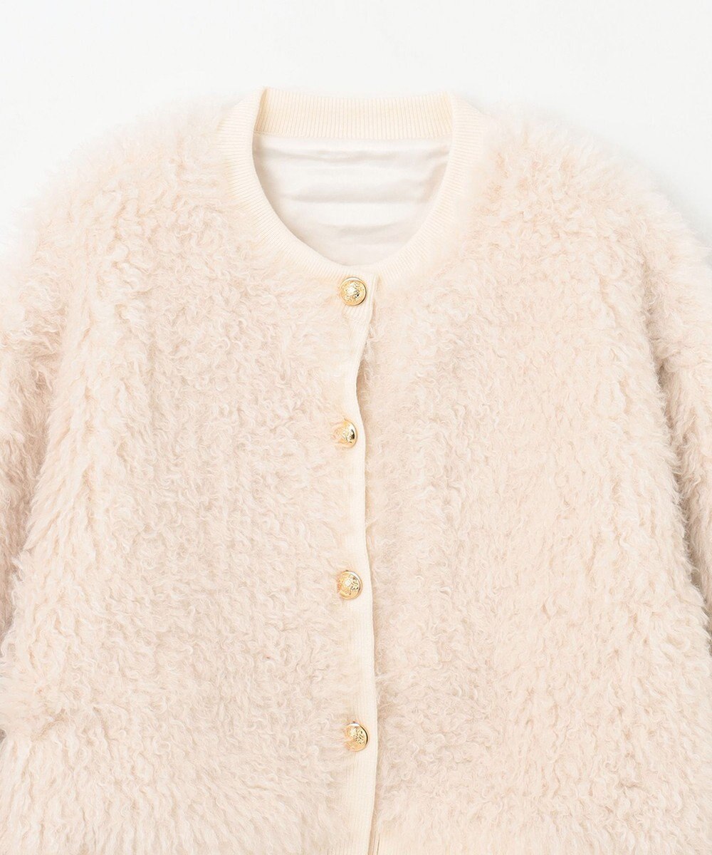 GRACE CONTINENTAL フェイクファーニットカーディガン 