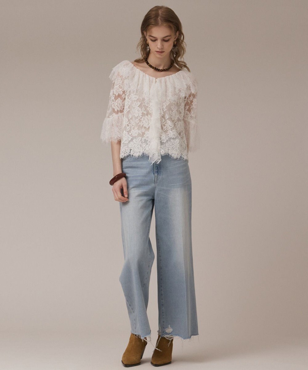 GRACE CONTINENTAL バギーデニムパンツ 