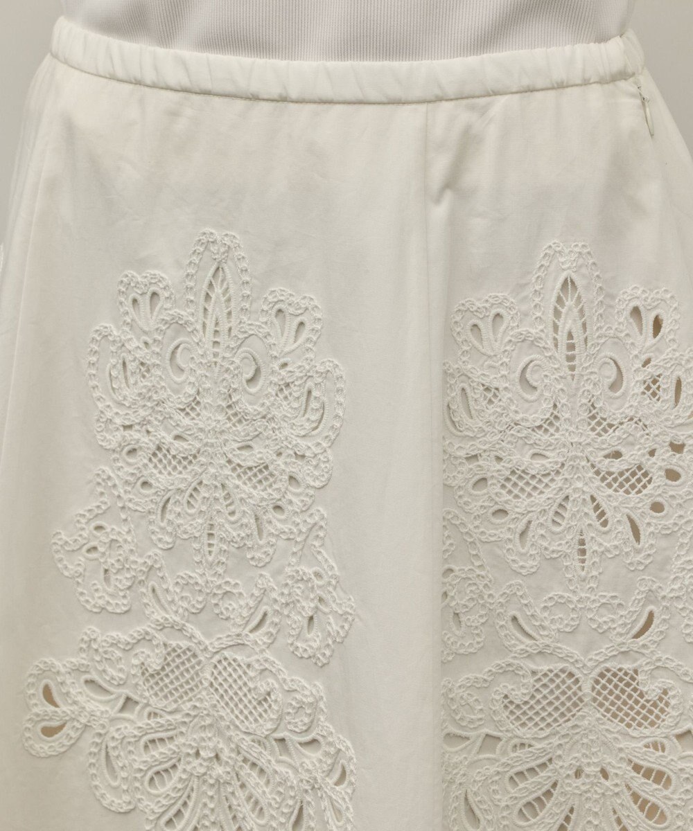 GRACE CONTINENTAL 刺繍スカラップスカート 