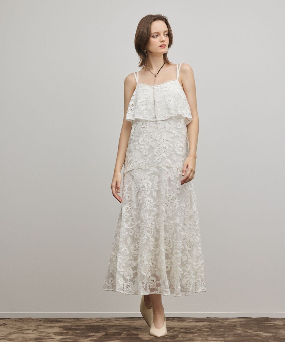 GRACE CONTINENTAL チュールレースロングワンピース 