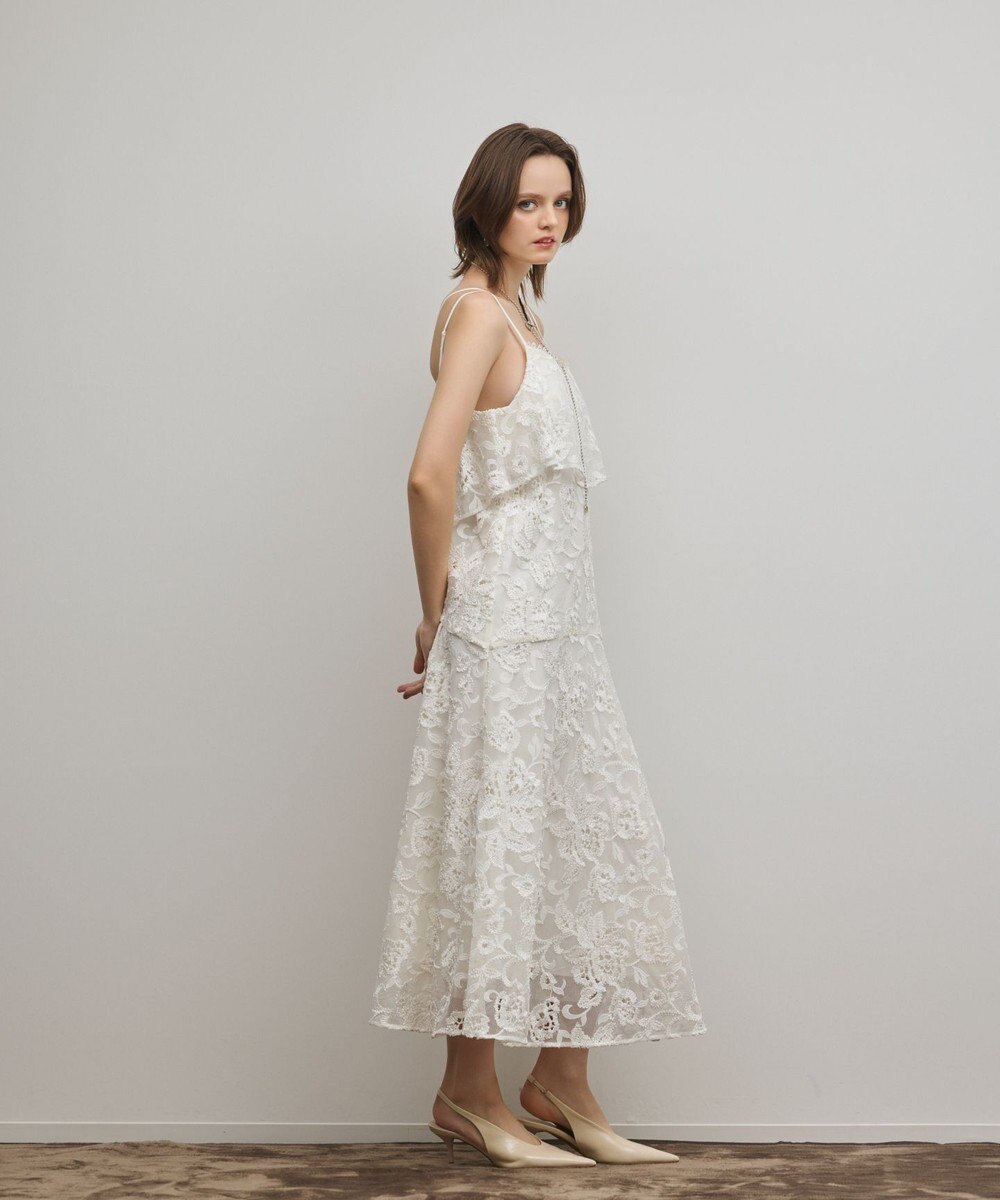 GRACE CONTINENTAL チュールレースロングワンピース 