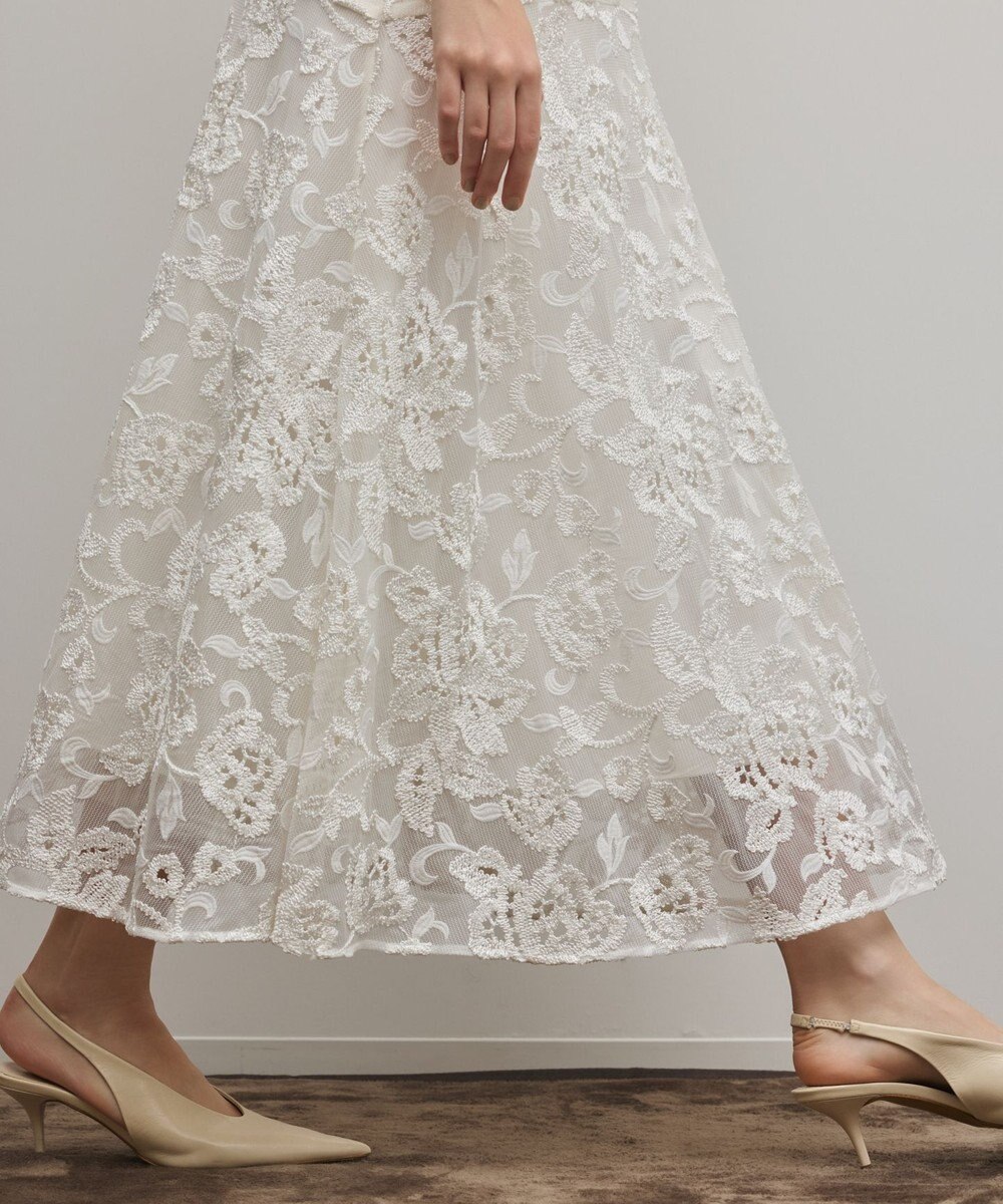 GRACE CONTINENTAL チュールレースロングワンピース 