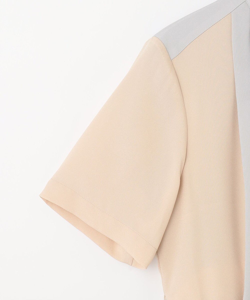 GRACE CONTINENTAL プリーツ配色ワンピース 