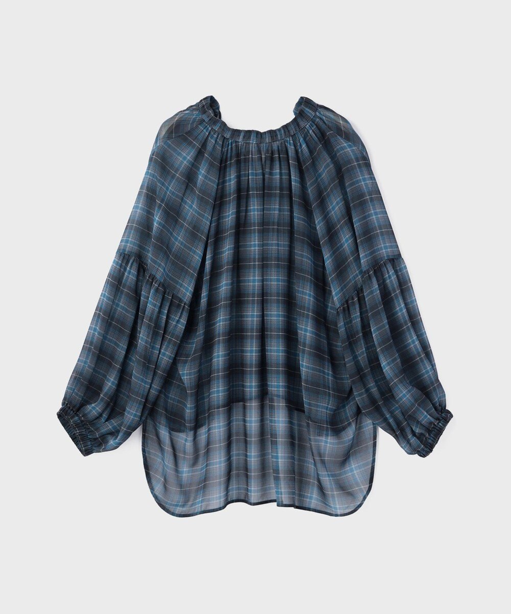 GRACE CONTINENTAL チェックカフタントップ 