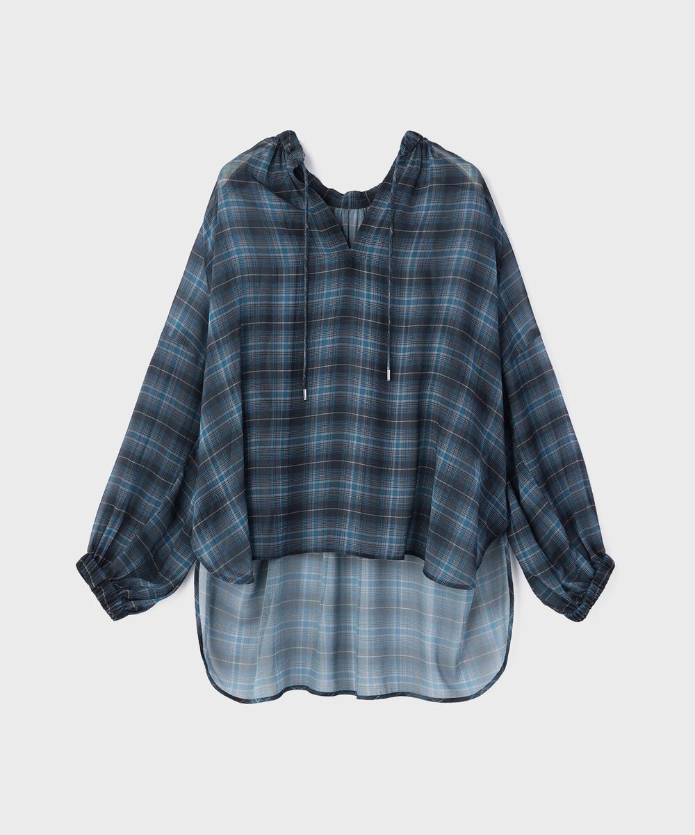 GRACE CONTINENTAL チェックカフタントップ 