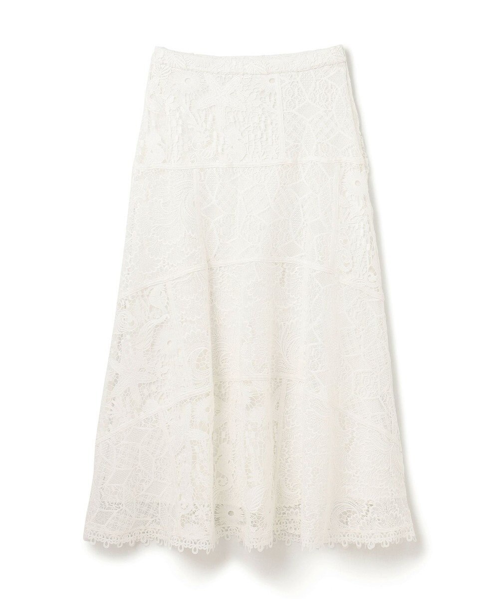 GRACE CONTINENTAL ケミカルレースパッチワークスカート 