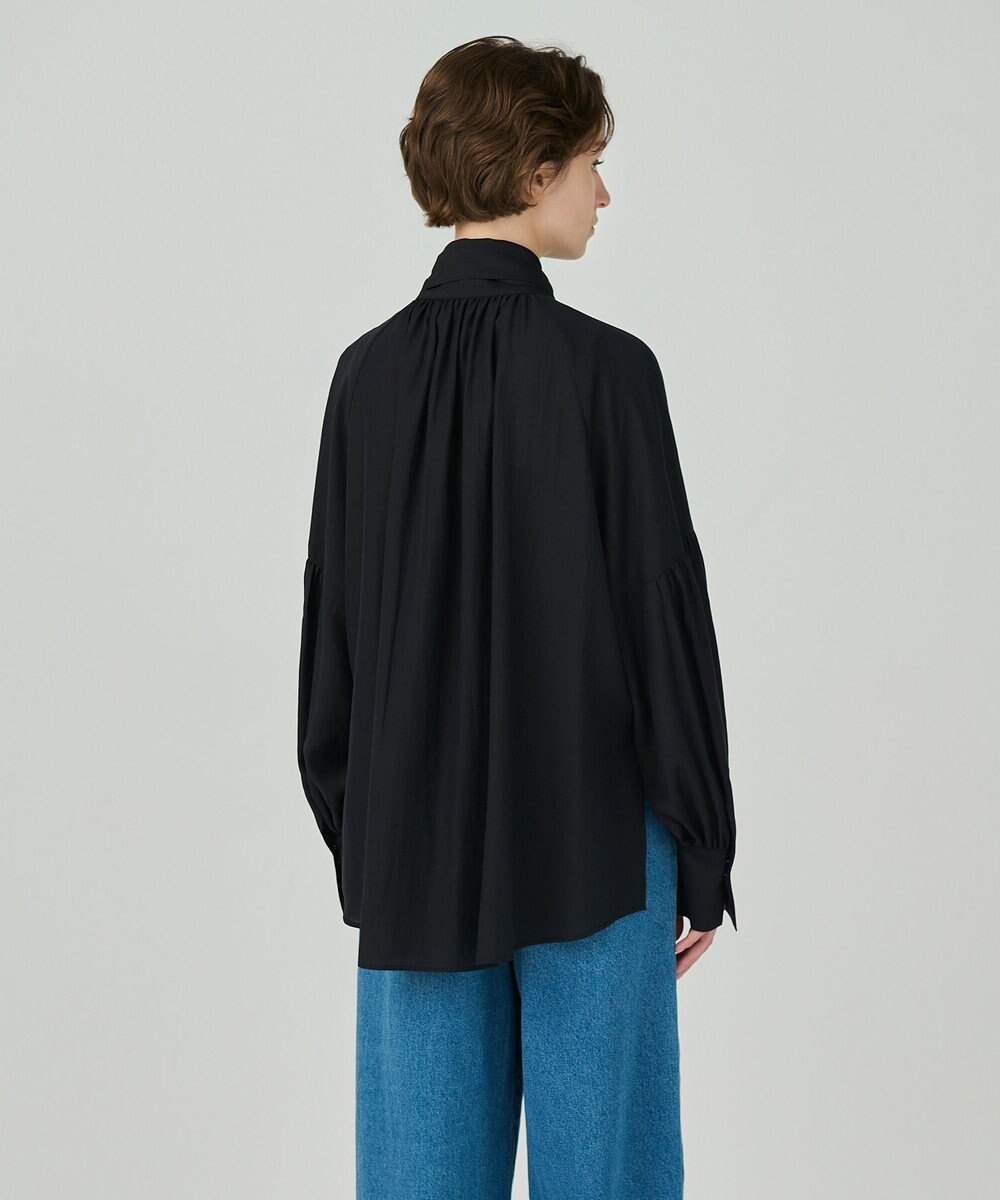 GRACE CONTINENTAL タイ付ギャザーシャツ 