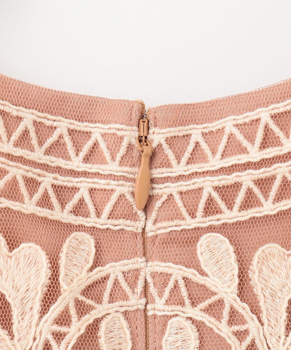 GRACE CONTINENTAL オーガン袖コード刺繍ドレス