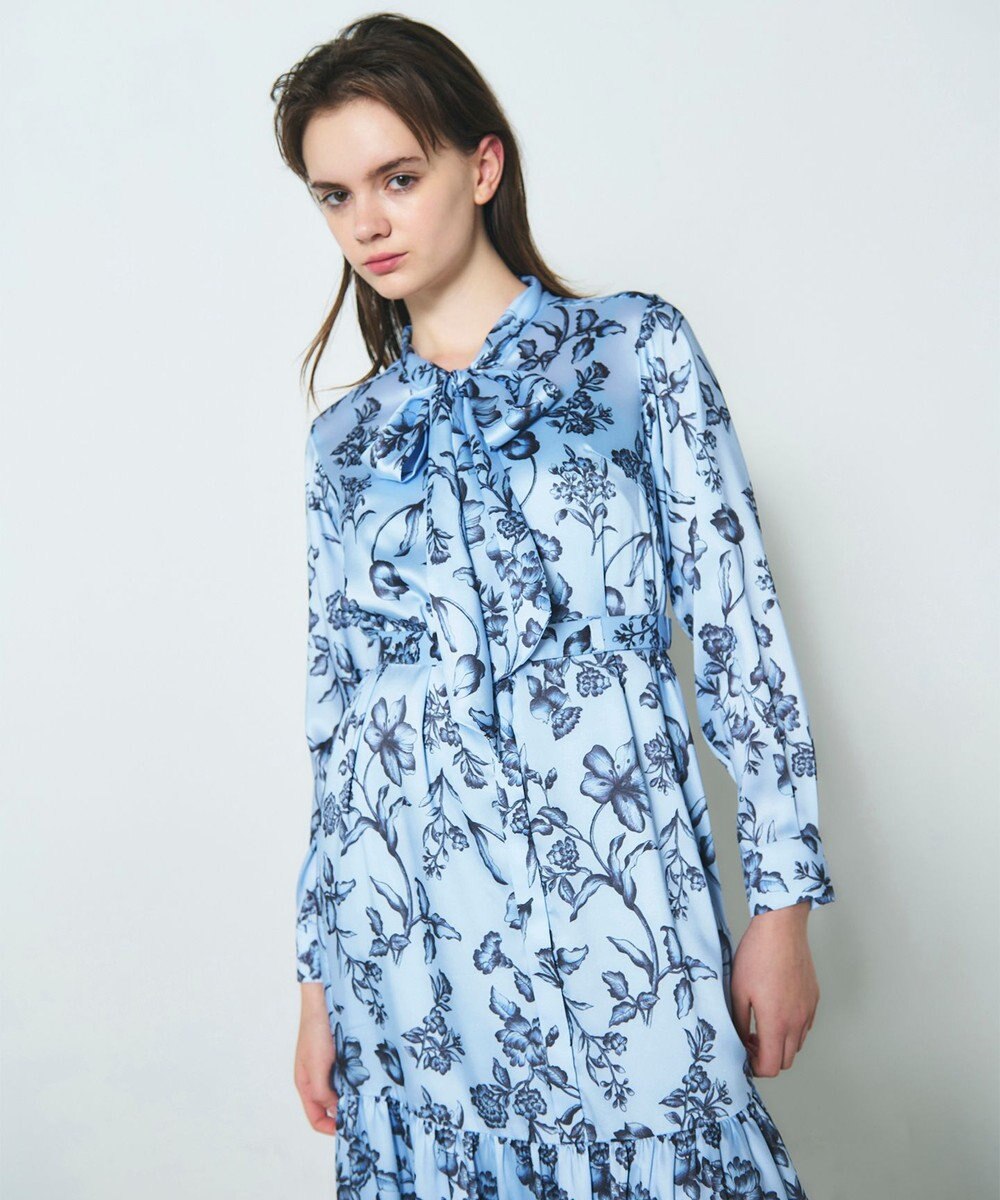 GRACE CONTINENTAL オリエンタルフラワープリントワンピース