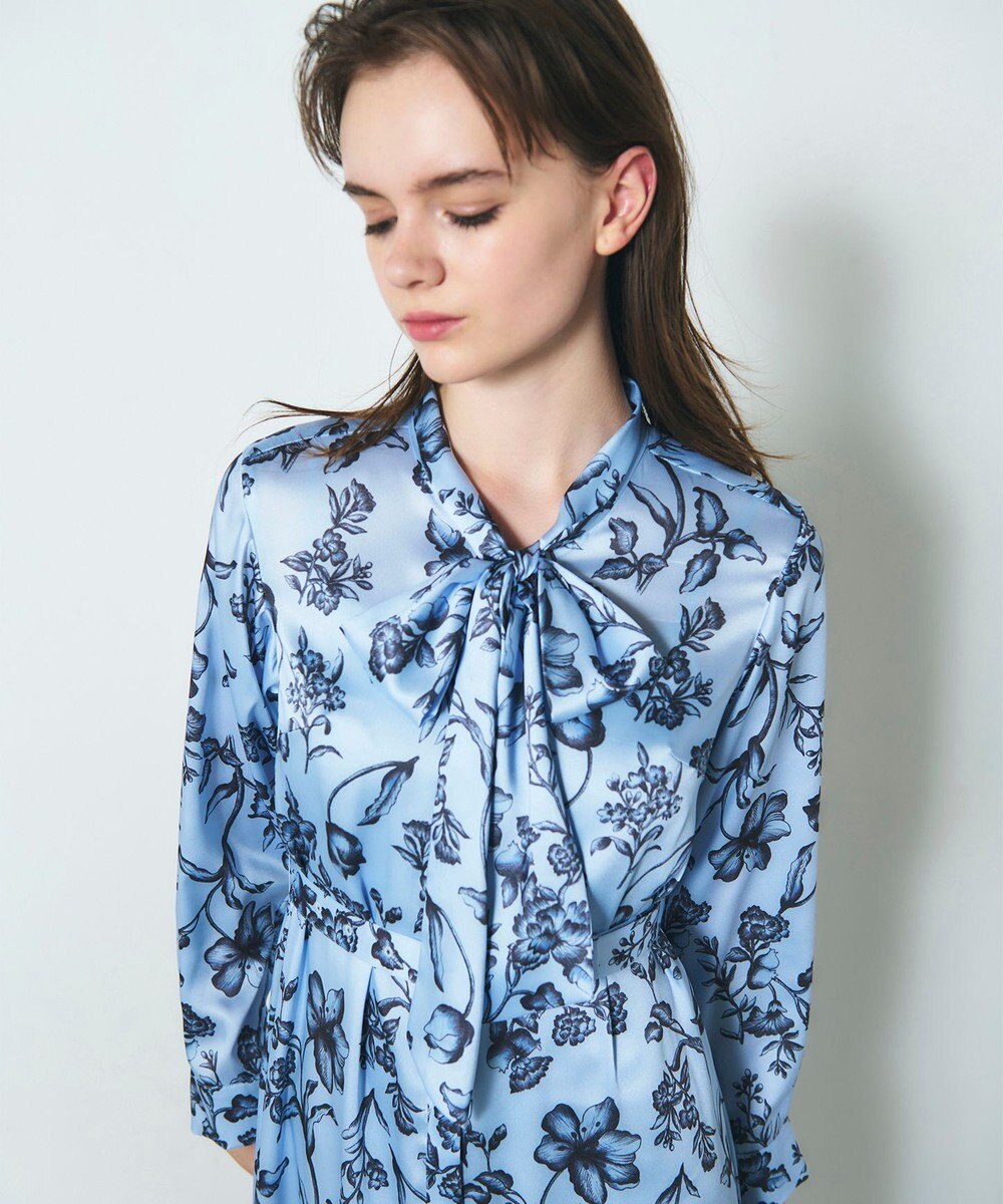 GRACE CONTINENTAL オリエンタルフラワープリントワンピース 