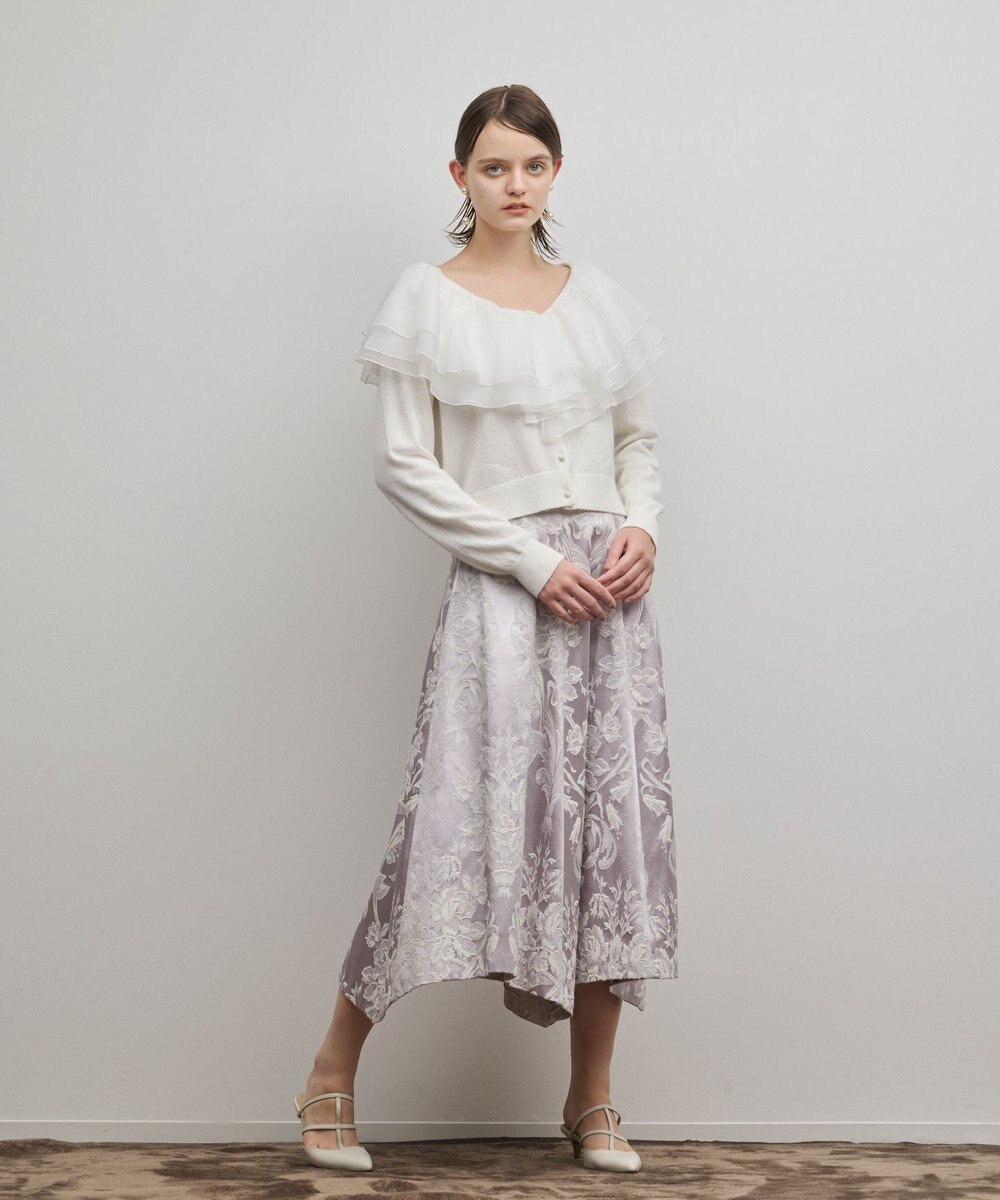 GRACE CONTINENTAL フリルニットカーディガン 