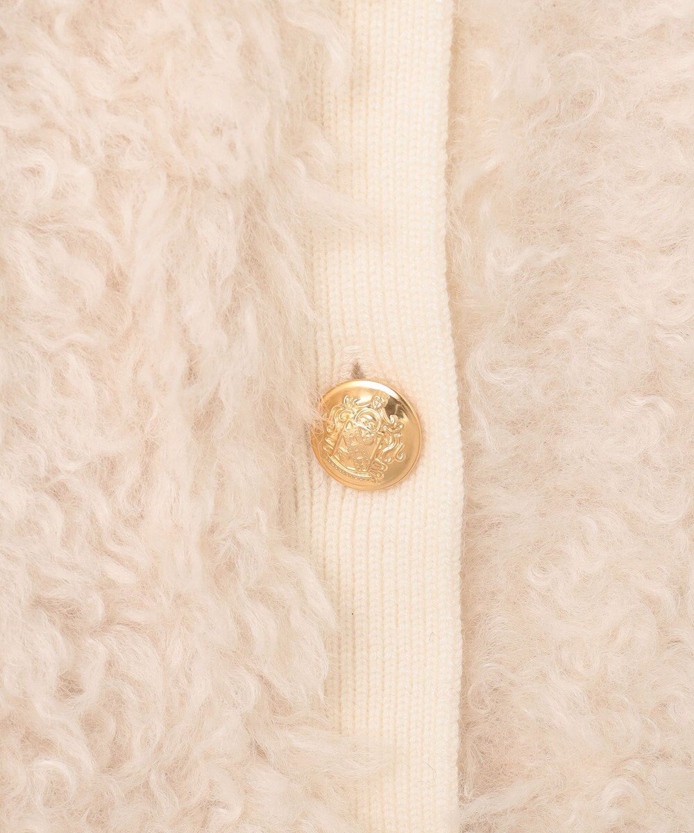 GRACE CONTINENTAL フェイクファーニットカーディガン 