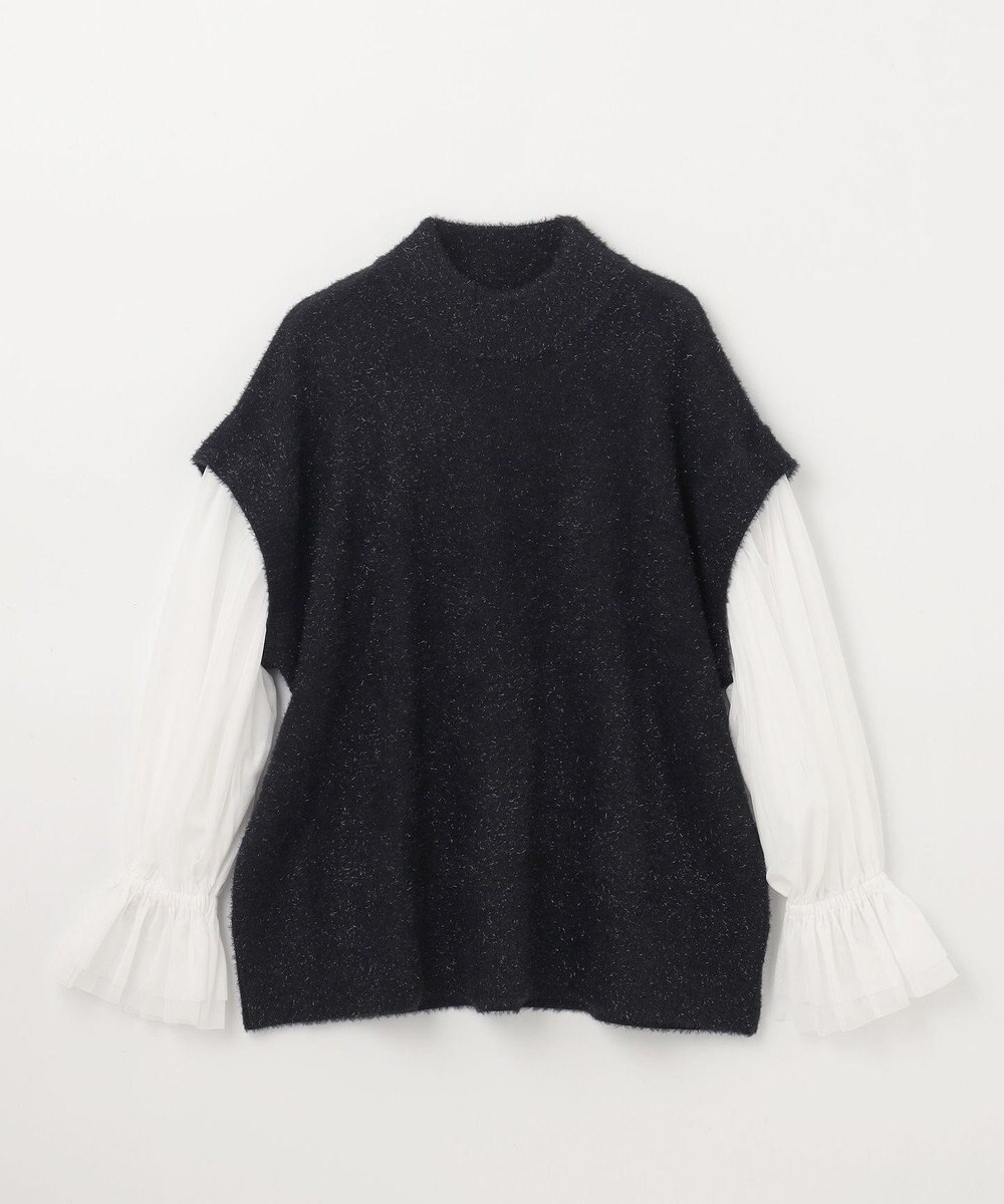 GRACE CONTINENTAL フェザーニットコンビトップ 