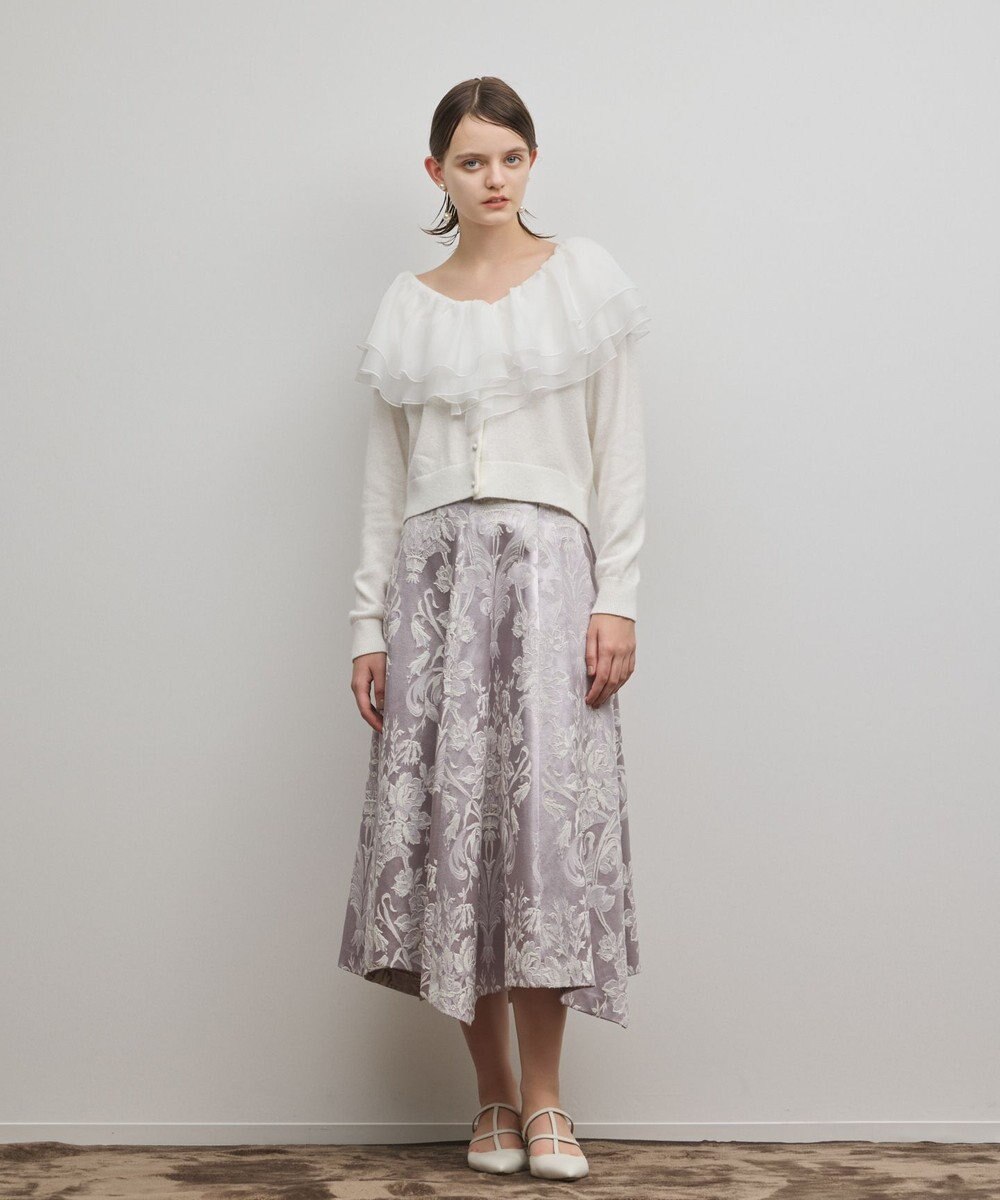 GRACE CONTINENTAL オーナメントジャガードハンカチヘムスカート 