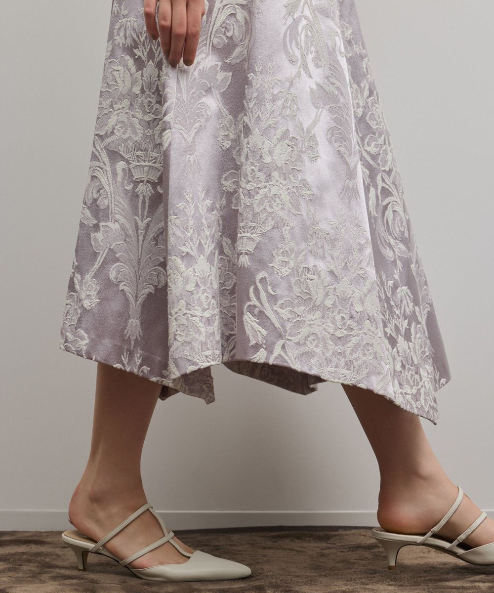GRACE CONTINENTAL オーナメントジャガードハンカチヘムスカート 