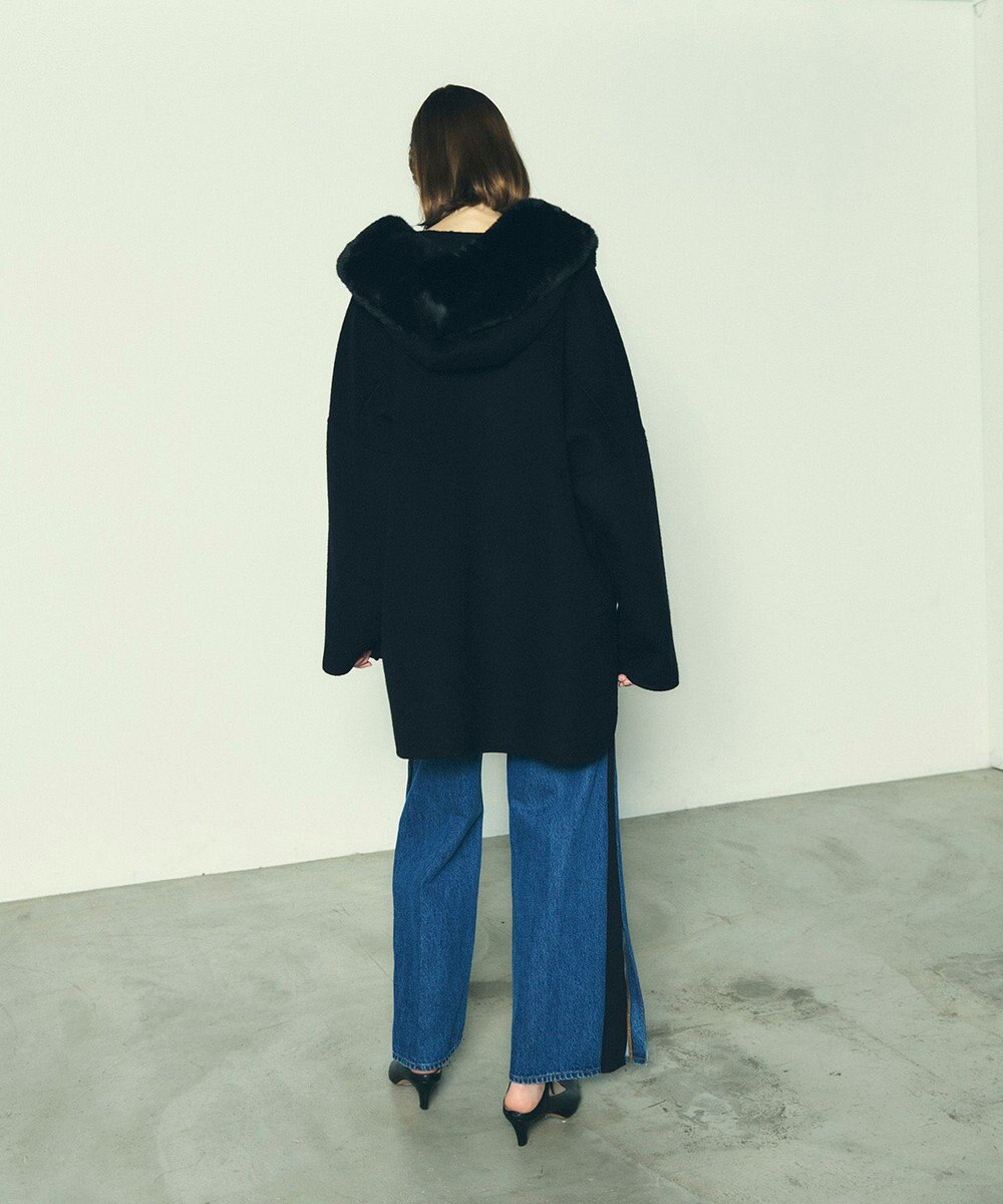 GRACE CONTINENTAL フードファーリバーポンチョ