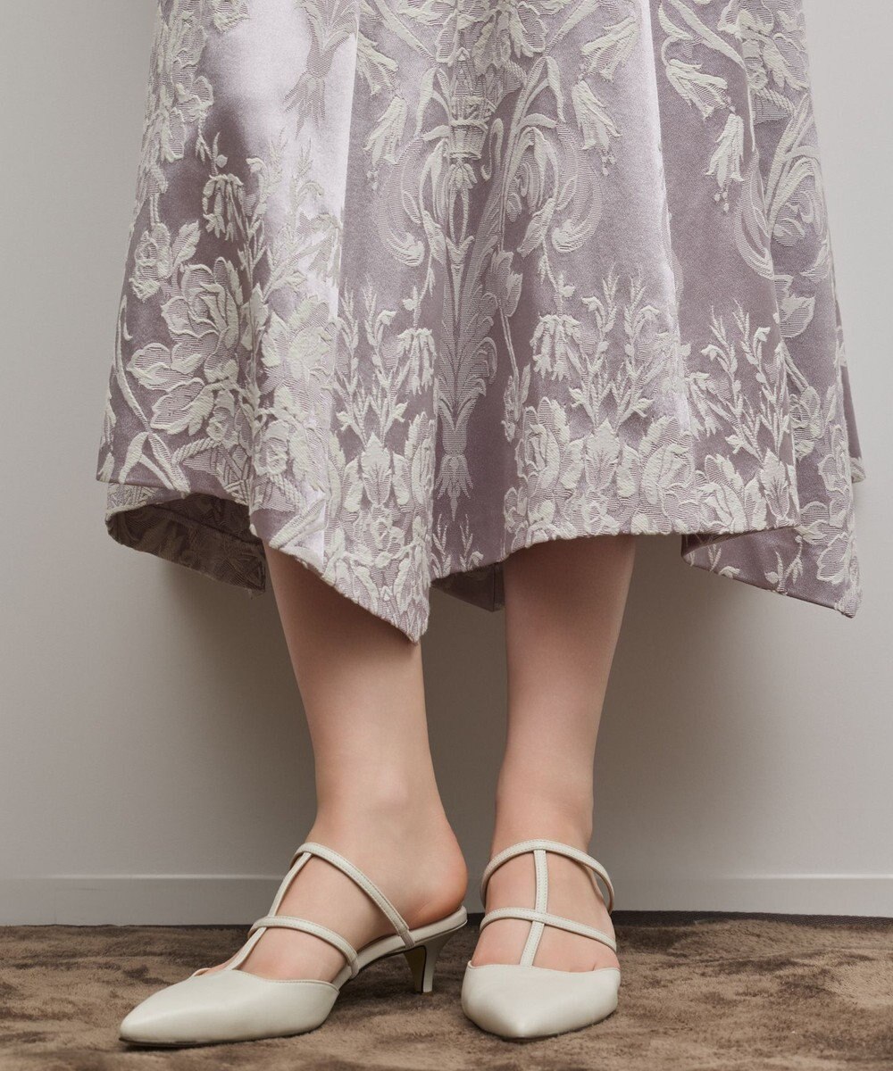 GRACE CONTINENTAL オーナメントジャガードハンカチヘムスカート 